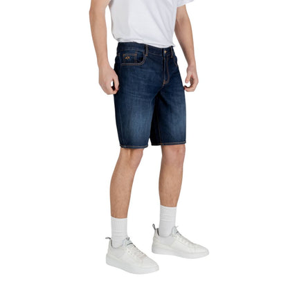 Blue Cotton Bermuda Shorts