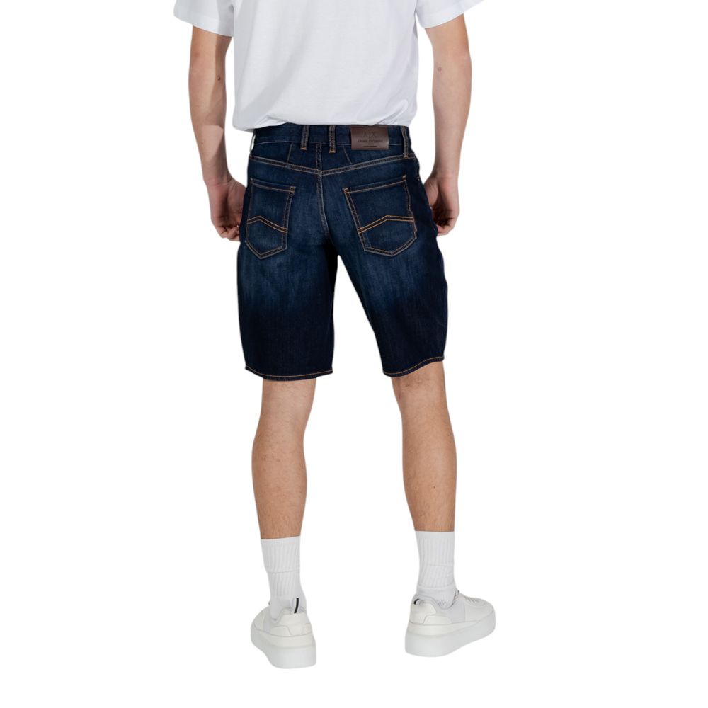 Blue Cotton Bermuda Shorts