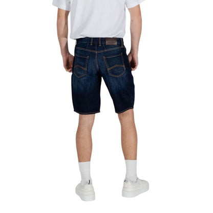 Blue Cotton Bermuda Shorts