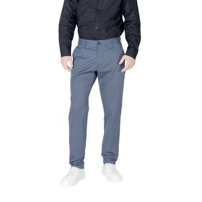 Blue Cotton Skinny Pant