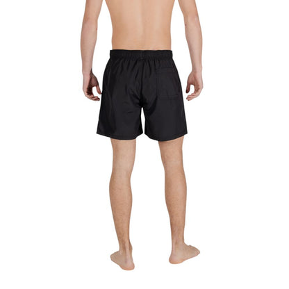 Black Polyester Swim Shorts