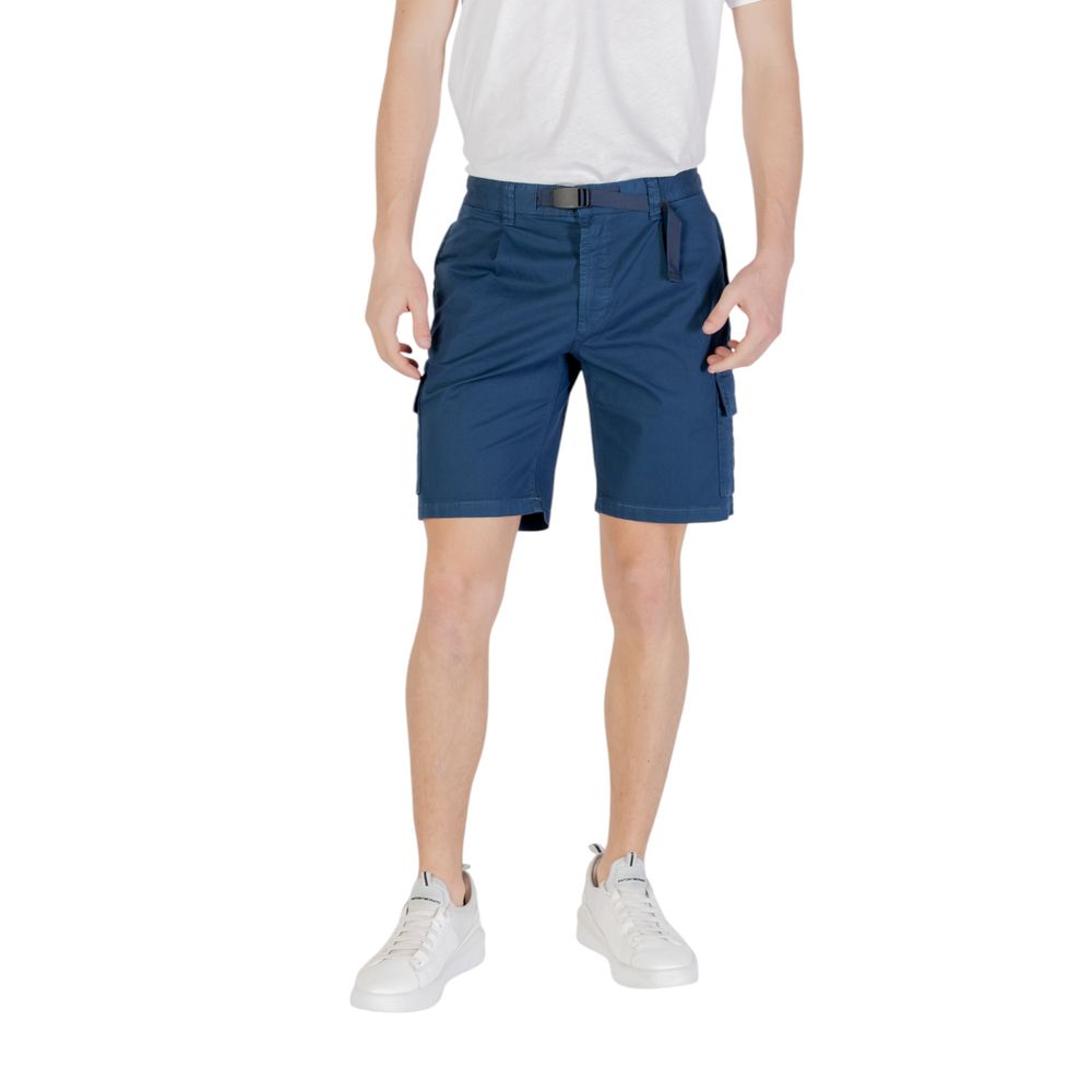 Blue Cotton Bermuda Shorts