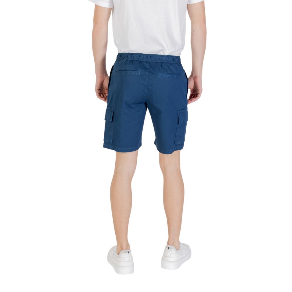 Blue Cotton Bermuda Shorts