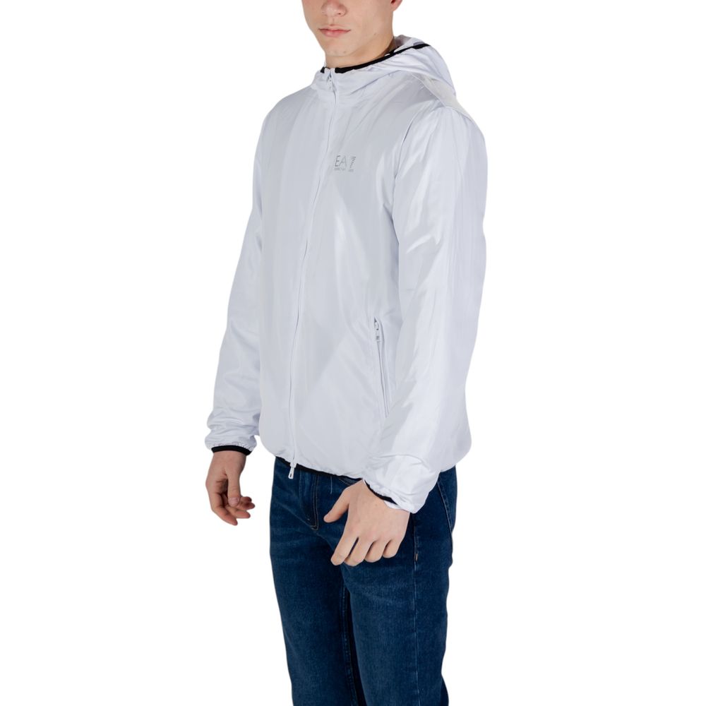 White Polyester Shell Jacket