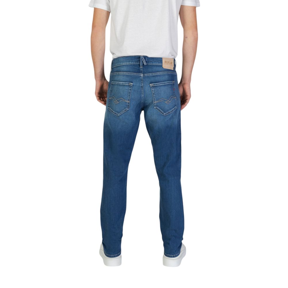 Blue Cotton Slim Fit Jeans