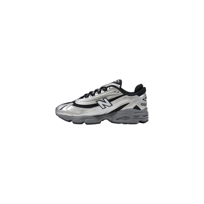 Silver Synthetic Athletic Sneakers