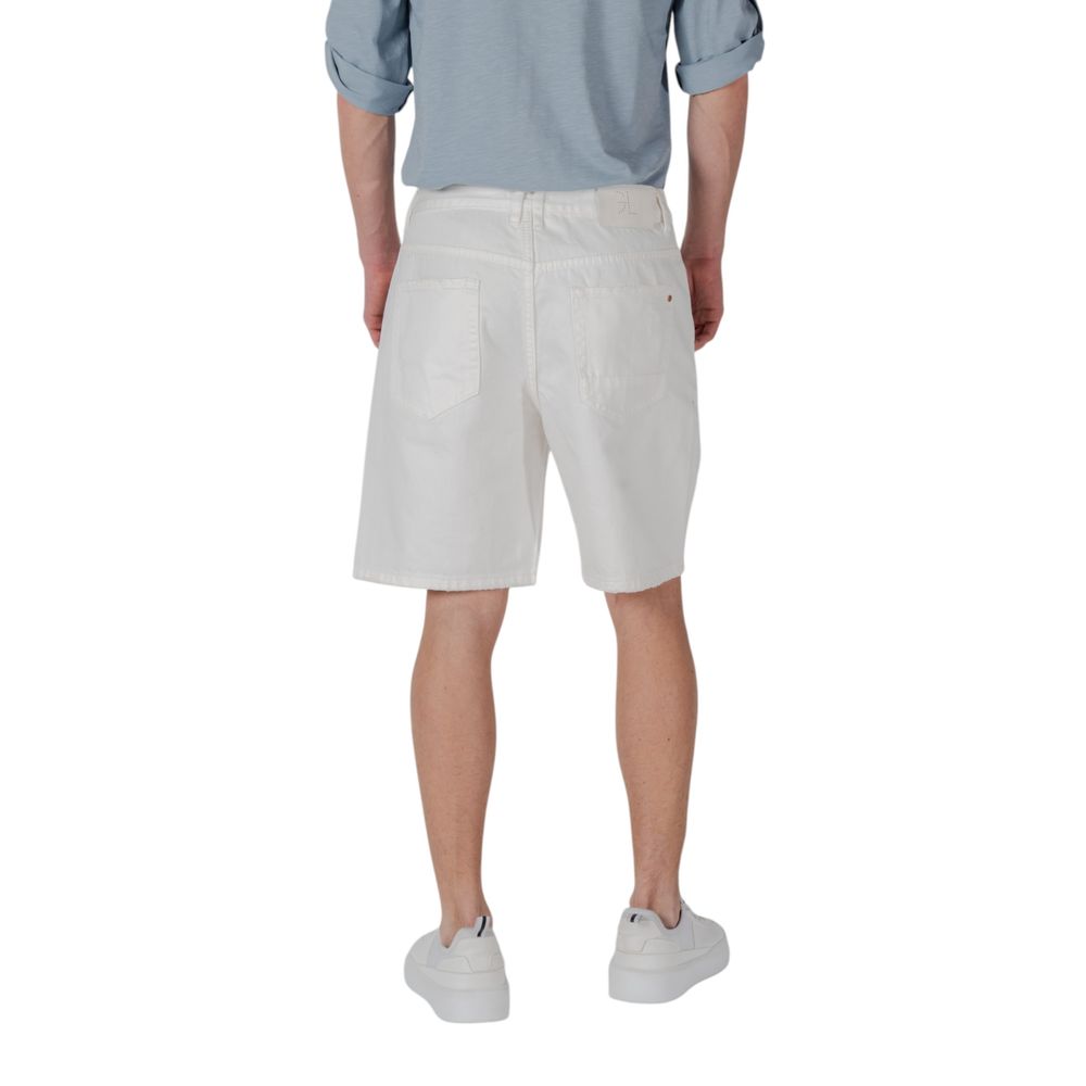 White Cotton Bermuda Shorts