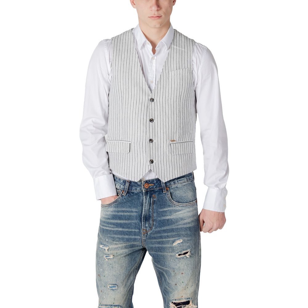 Black Linen Waistcoat