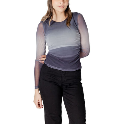 Gray Polyester Long Sleeve