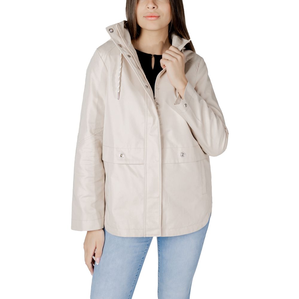 Beige Cotton Parka