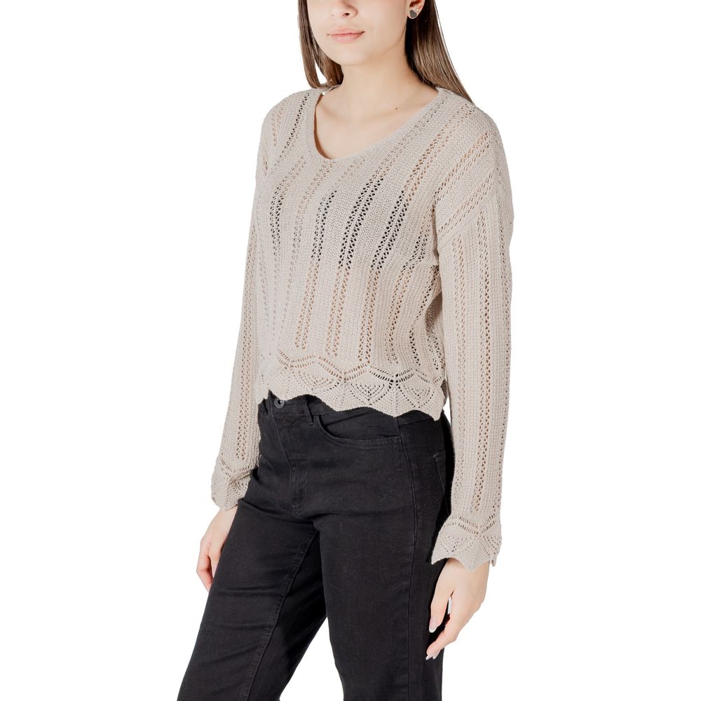 Beige Recycled Cotton Sweatshirt