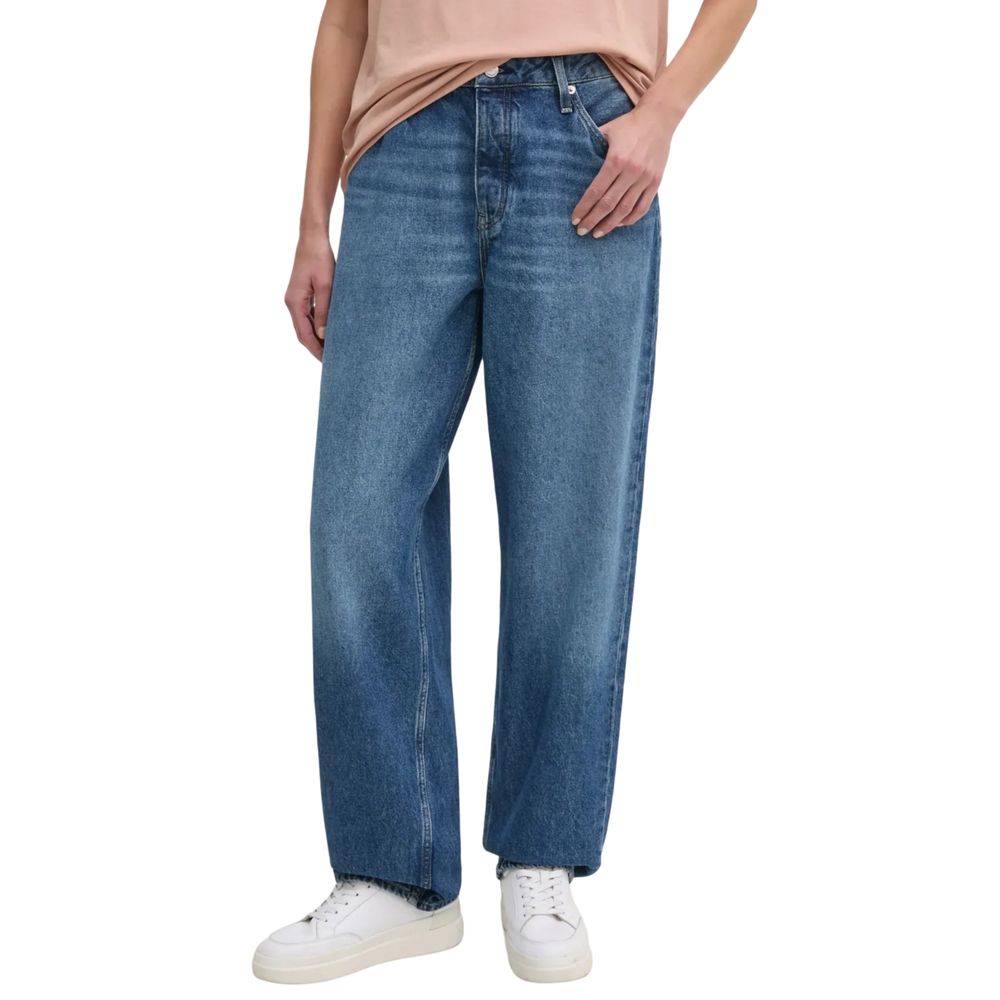 Blue Cotton Mom Jeans