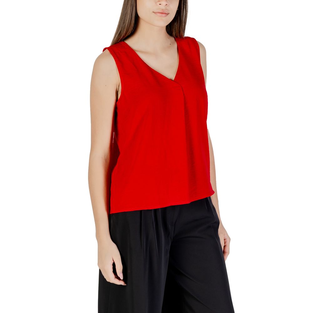 Red Recycled Polyester Tank Top