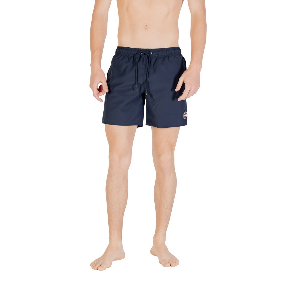 Blue Polyester Swim Shorts