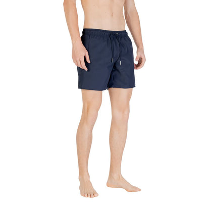 Blue Polyester Swim Shorts