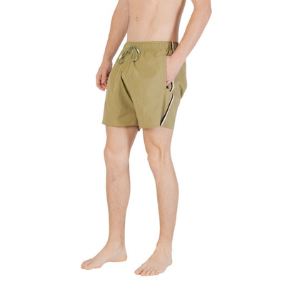 Green Polyester Swim Shorts