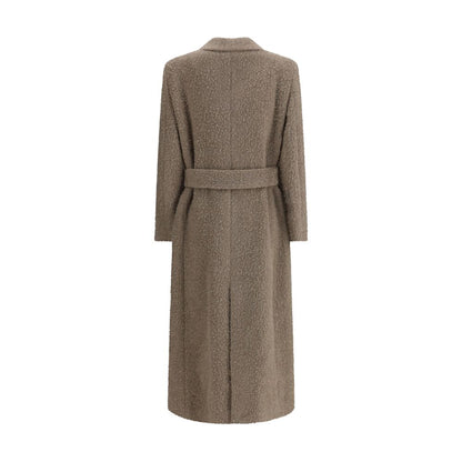 Beige Fleece Wool Coat