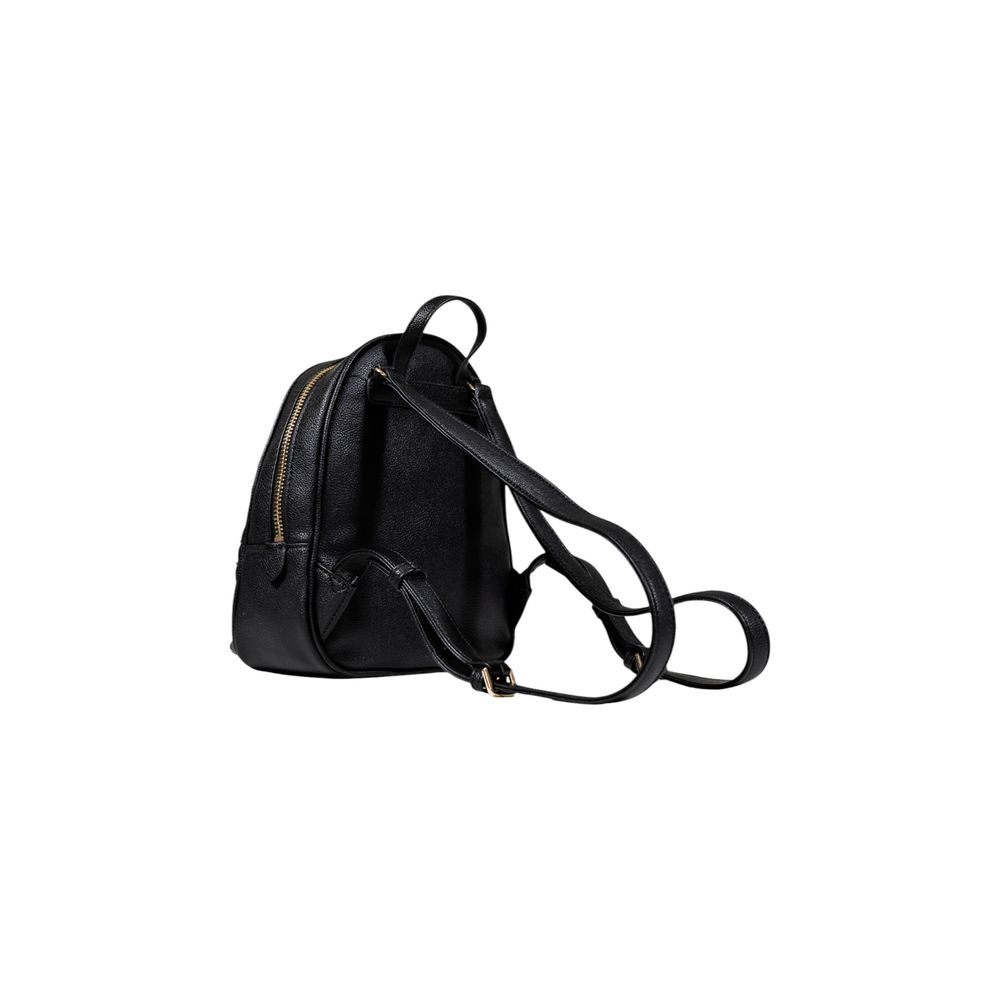 Black Artificial Leather Backpack