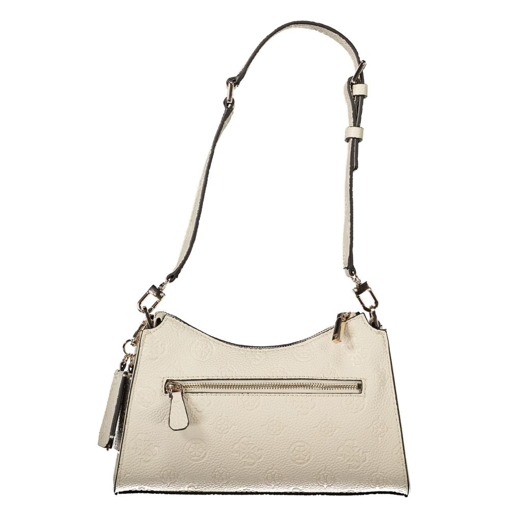 Beige Polyethylene Women Handbag