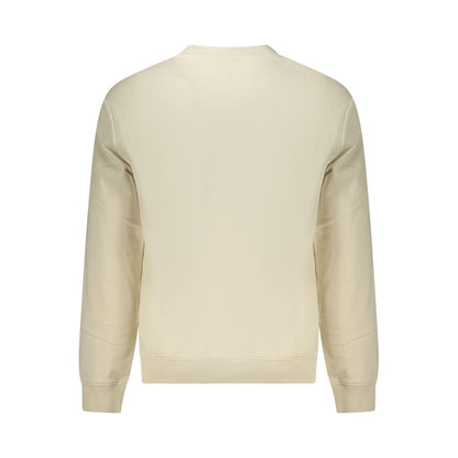 Beige Cotton Men Sweater