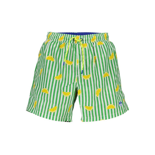 Verde Polyester Men Swimming Trunk