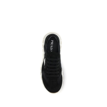 Black Recycled Polyamide Athletic Sneakers