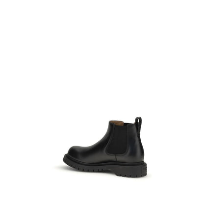 Black Bull Skin Chelsea Boots