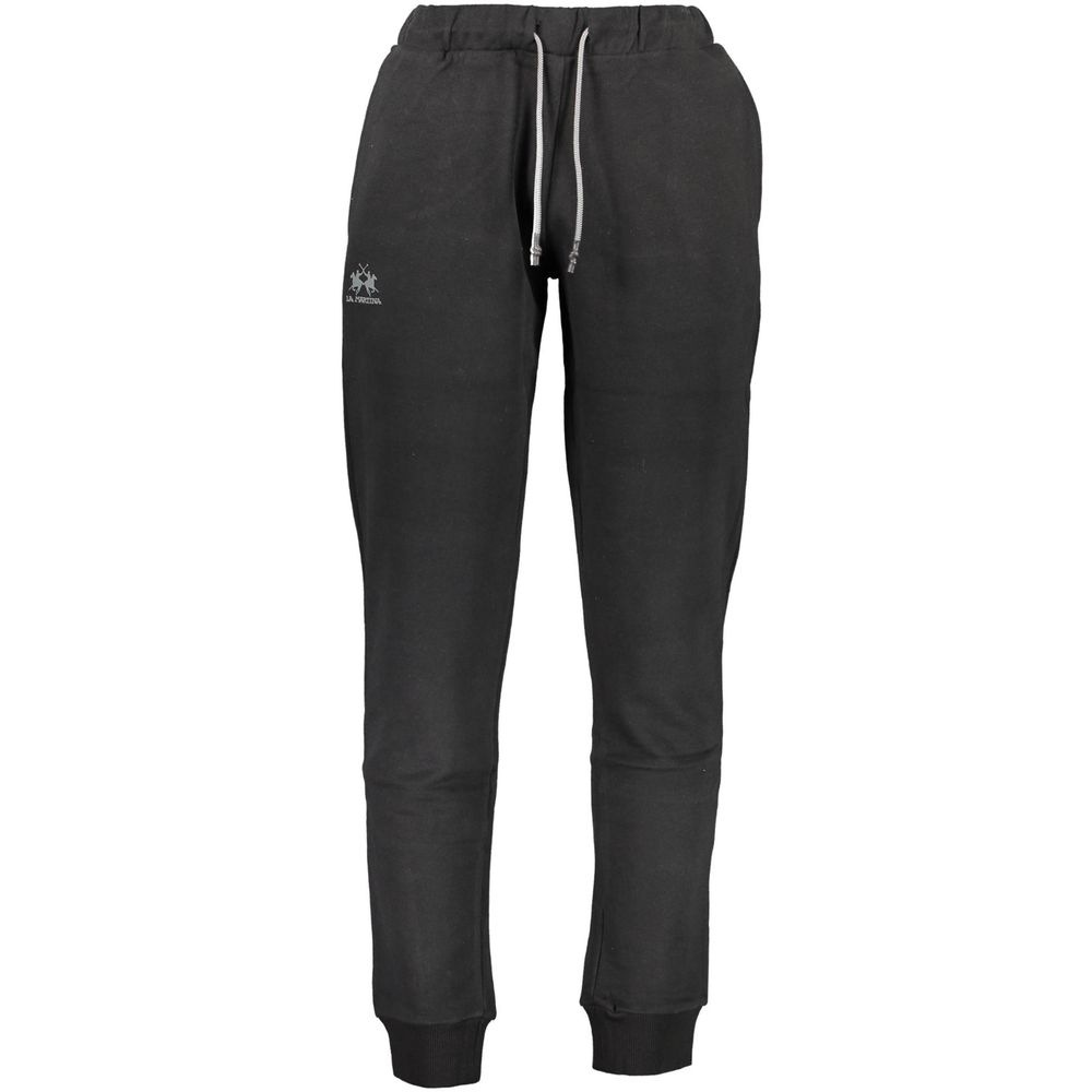 Black Cotton Men's Sweatpants