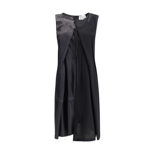 Black Acetate Casual Dress