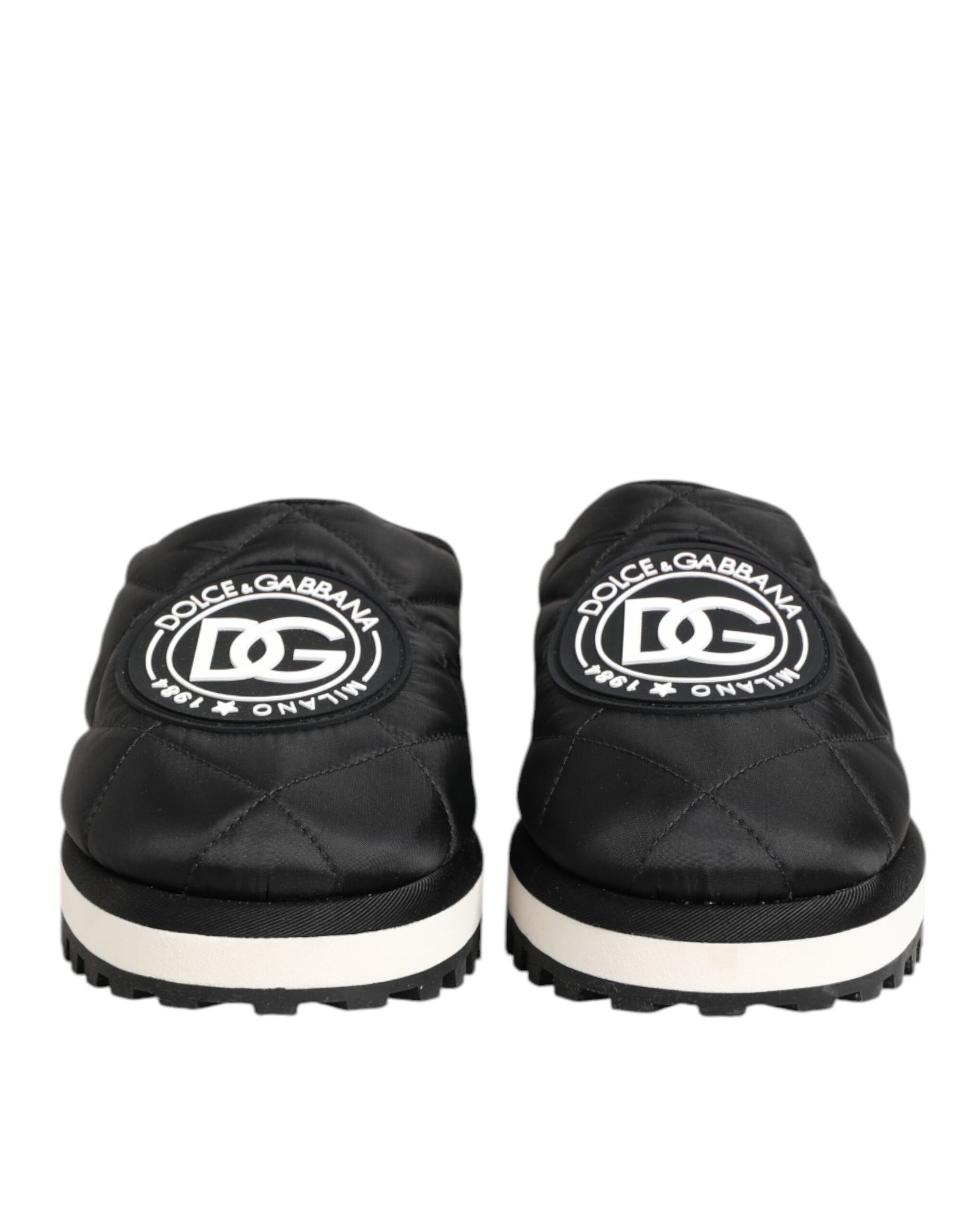 Black Nylon Low Top Slip On Sneaker Shoes