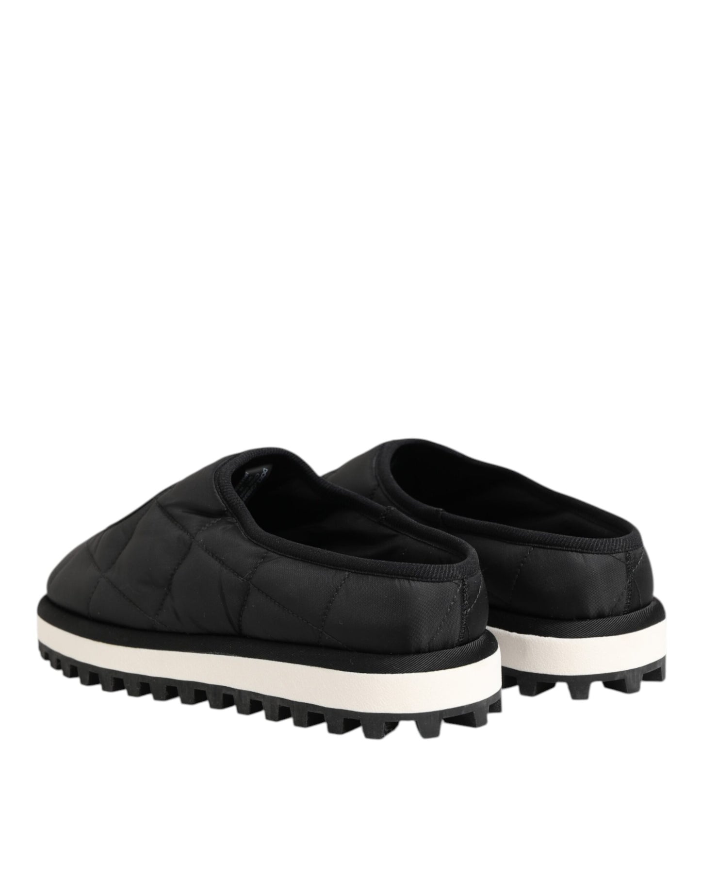 Black Nylon Low Top Slip On Sneaker Shoes