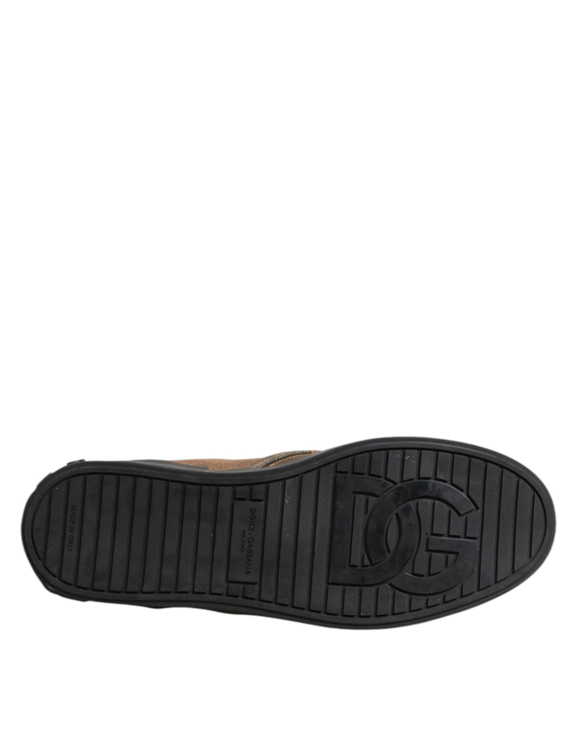 Brown Cotton Low Top Slip On Sneakers Shoes