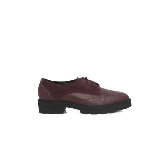 Burgundy Cowhide Women Loafer