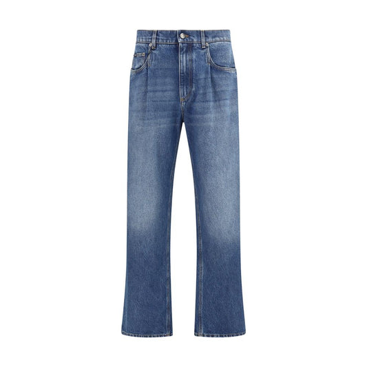 Blue Cotton Relaxed Fit Jeans