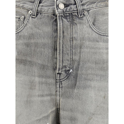 Grey straight-leg Jeans