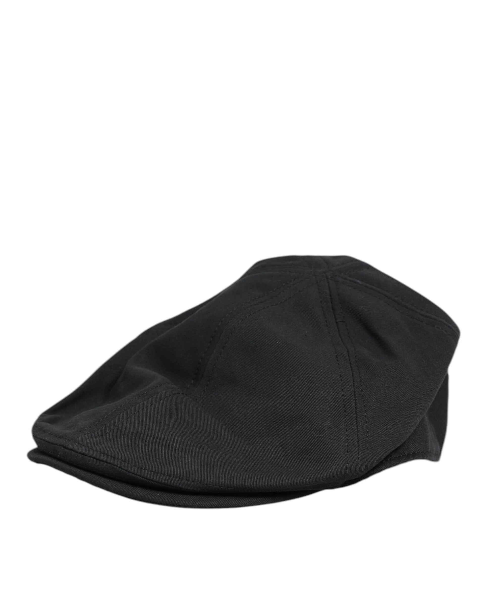 Black Cotton Blend Newsboy Men Cloth Cap Hat
