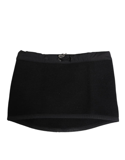 Black Lace Stole Knitted DG Logo Men One Size  Scarf