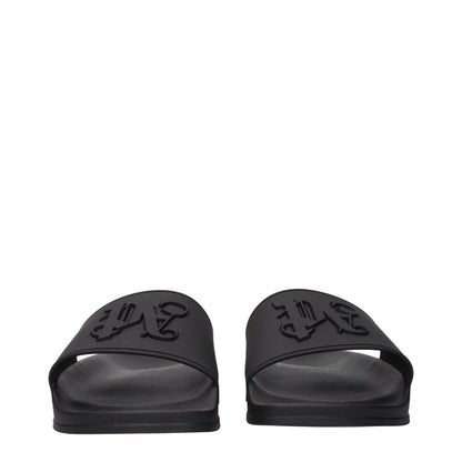 Black Cotton Slippers