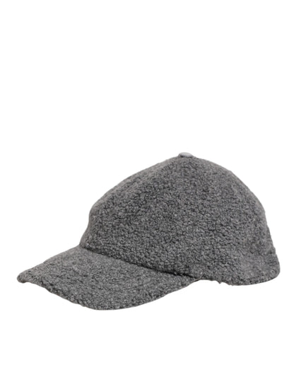Gray Wool Fleece Rapper Men Baseball Capello Hat