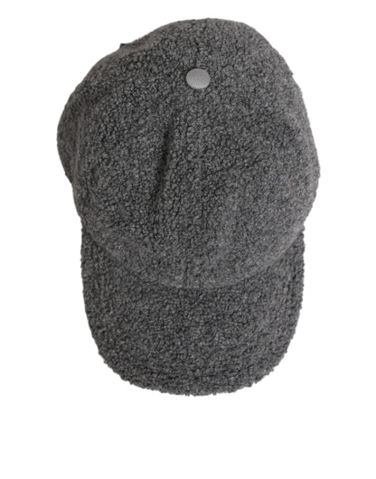 Gray Wool Fleece Rapper Men Baseball Capello Hat