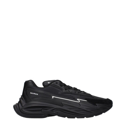 Black Leather Athletic Sneakers