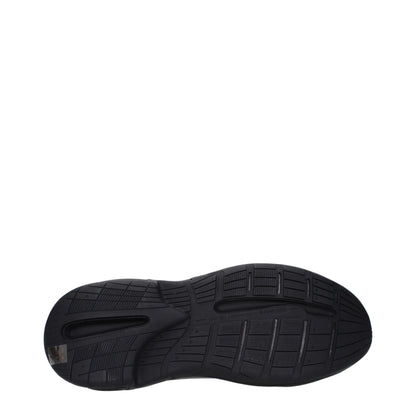 Black Leather Athletic Sneakers