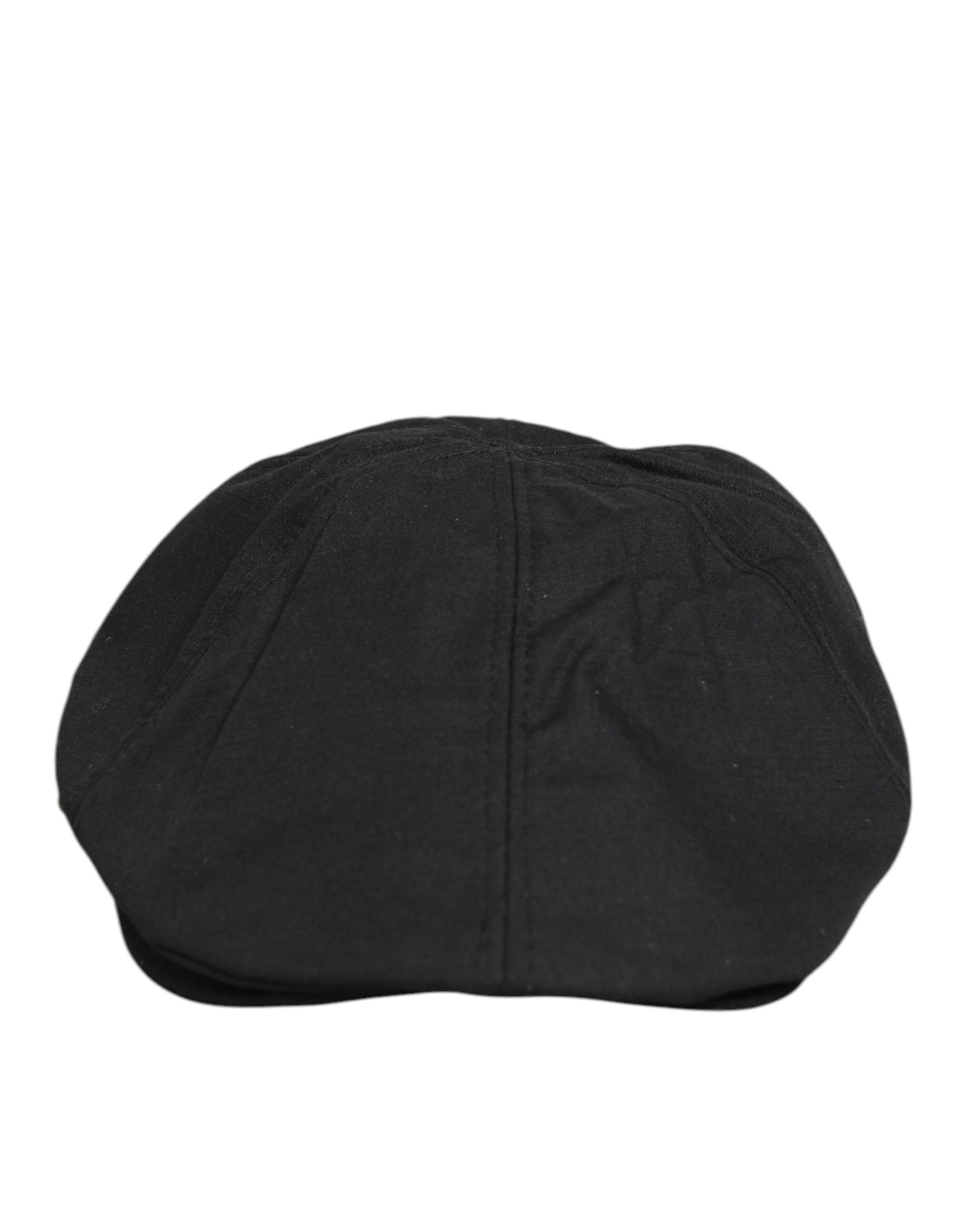 Black Cotton DG Logo Newsboy Cloth Capello Hat