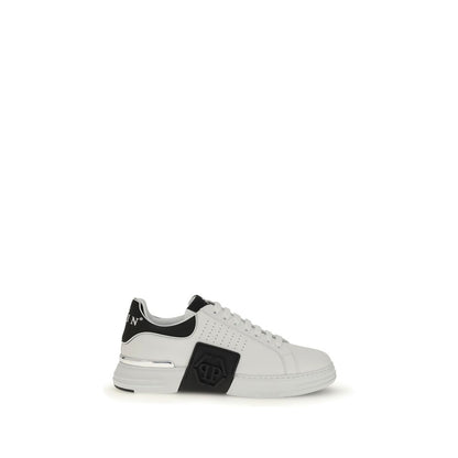 White Calf Leather Bos Taurus Athletic Sneakers