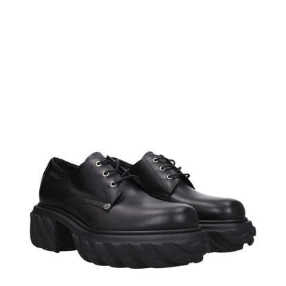 Black Leather Oxfords And Derbies