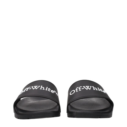 Black Cotton Slippers