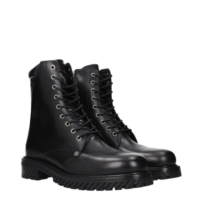 Black Leather Ankle Boots