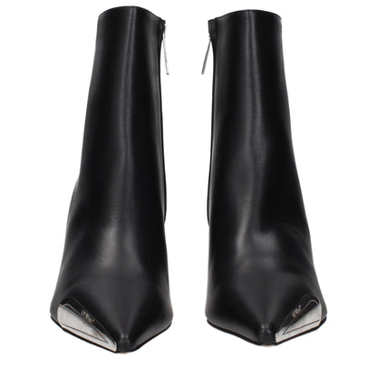 Black Leather Ankle Boots