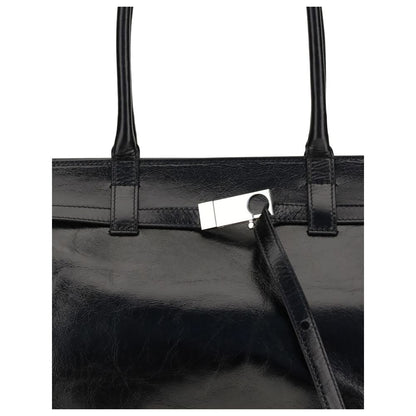 Black Calf Leather Bos Taurus Shoulder Bag