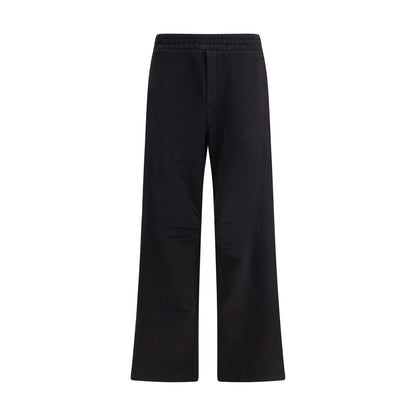 Black Cotton Casual Pants